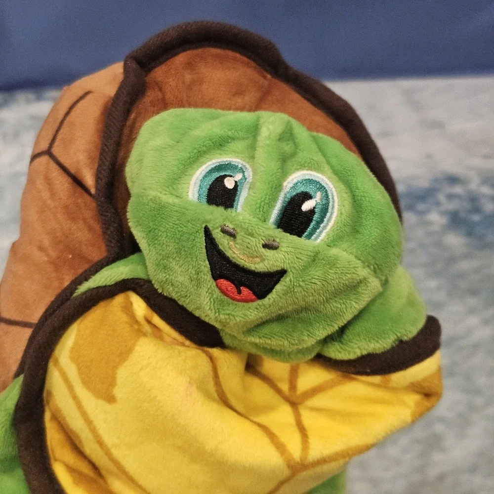 Turtle‎ Hand Puppet Plush Green Brown Interactive Kids Toy Animal Puppet READ